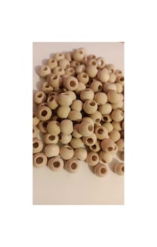 10 Mm Yuvarlak Işlenmemiş Ham Ahşap Boncuk 100 Gram Ort 250 - 300 Adet