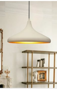 Riolight Modern1 Beyaz Içi Gold Oda,Mutfak,Cafeler Için Tekli Met Riolight Modern1 Beyaz Içi Gold Oda,Mutfak,Cafeler Için Tekli Met
