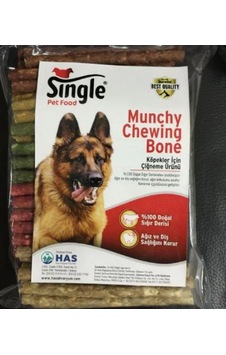 Single Munchy Çubuk Kemik 12.5 CM 100'lü 10 G Single Munchy Çubuk Kemik 12.5 CM 100'lü 10 G