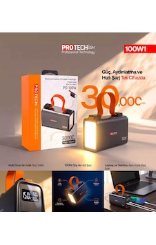 100w1 30000 Mah Powerbank Siyah 100w1 30000 Mah Powerbank Siyah