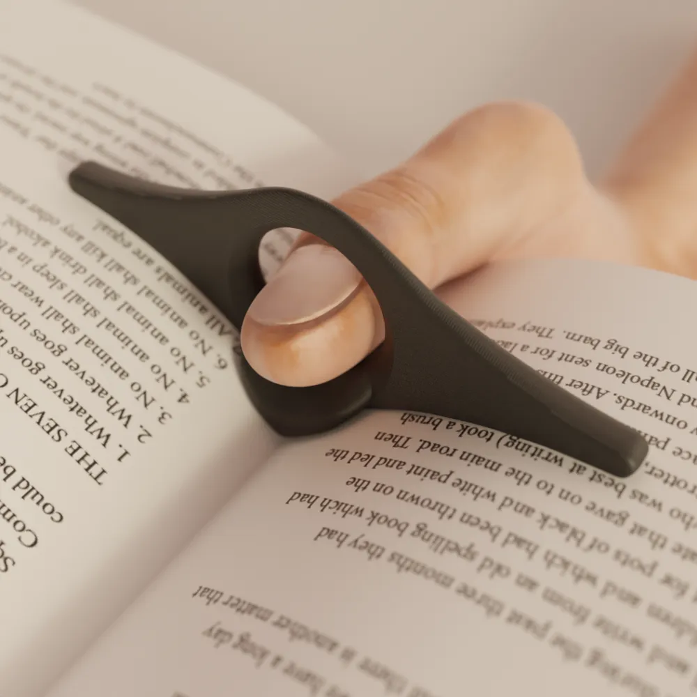 3d Baskı Başparmak Kitap Sayfası Tutucu Tek Elle Okuma Aparatı 5 Adet