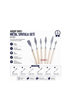 Ahşap Saplı Metal Spatula Seti 6'lı Diğer Ahşap Saplı Metal Spatula Seti 6'lı Diğer