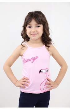 Toontoy Kız Bebek Baskılı Atlet Açık Pembe Toontoy Kız Bebek Baskılı Atlet Açık Pembe