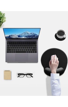 Bilek Destekli Mousepad Kaymaz Oval Mousepad