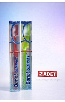 Banat Compact Kutulu Diş Fırçası 2 Adet Orta Sert Koruyucu Kapaklı Set Banat Compact Kutulu Diş Fırçası 2 Adet Orta Sert Koruyucu Kapaklı Set