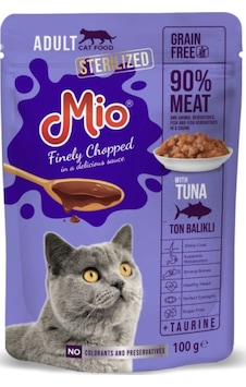 Mio Tuna Etli Kısırlaştırılmış Yetişkin Kedi Yaş Maması 100 G Mio Tuna Etli Kısırlaştırılmış Yetişkin Kedi Yaş Maması 100 G