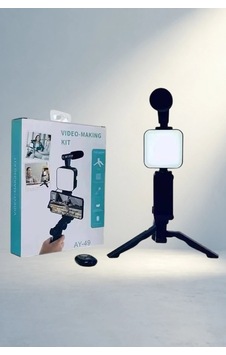 Pratik Video Çekim Kiti Mini Tripod Led Işık Mikrofon - Pratik Video Çekim Kiti Mini Tripod Led Işık Mikrofon -