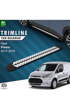 S-dizayn Opel Vivaro B Uzun Şase Trimline Gri Yan Basamak 248 Cm 2015-2018