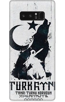 Samsung Galaxy Note 8 Uyumlu Tanrı Türkü Korusun Desenli Silikon Kılıf