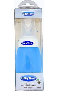 Babytime Pp Kaşıklı Biberon İlk Kaşığım Mavi Babytime Pp Kaşıklı Biberon İlk Kaşığım Mavi