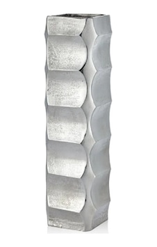 Square Gümüş Metal Vazo 13x47 Cm Square Gümüş Metal Vazo 13x47 Cm