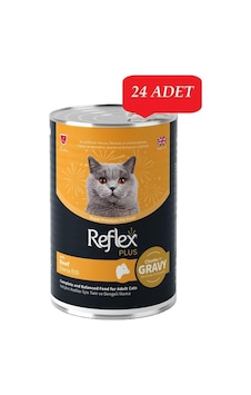 Reflex Plus Sos İçinde Et Parçacıklı Dana Etli Yetişkin Kedi Yaş Konserve Maması 400 X 24 Adet Reflex Plus Sos İçinde Et Parçacıklı Dana Etli Yetişkin Kedi Yaş Konserve Maması 400 X 24 Adet