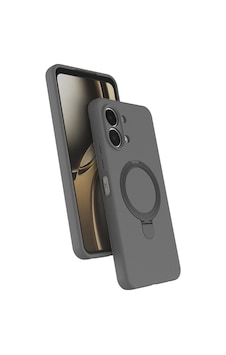 Oppo A6 Pro Kılıf Magsafe Şarj Özellikli Standlı Sensitive Touch Samara Kapak Titanyum-gri Oppo A6 Pro Kılıf Magsafe Şarj Özellikli Standlı Sensitive Touch Samara Kapak Titanyum-gri