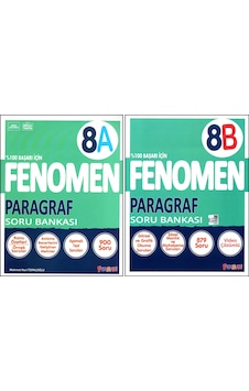 Fenomen 8. Sınıf Lgs Paragraf Soru Bankası A + B Kitabı 2 Kitap Fenomen 8. Sınıf Lgs Paragraf Soru Bankası A + B Kitabı 2 Kitap