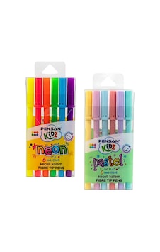 Kidz Keçeli Kalem 12 Renk Set - 6 Renk Neon 6 Renk Pastel Kidz Keçeli Kalem 12 Renk Set - 6 Renk Neon 6 Renk Pastel