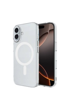 Apple iPhone Uyumlu,16 Plus Kılıf Magneticsafe Şeffaf Silikon - Şeffaf
