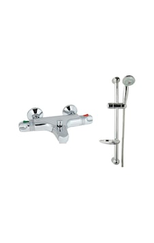 Gpd Termostatik Tbb01 Banyo Bataryası + Dst16 Sürgülü Duş Seti Gpd Termostatik Tbb01 Banyo Bataryası + Dst16 Sürgülü Duş Seti