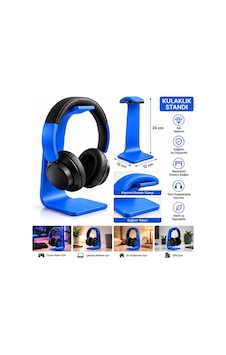 Kulaklık Standı 24 Cm Qtop Q-1559 Mavi