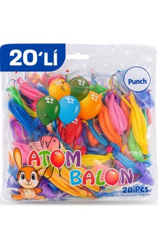 Renkli Atom Balon Punch Balon Lastik İpli Parti Balonu 20 Adet Diğer Renkli Atom Balon Punch Balon Lastik İpli Parti Balonu 20 Adet Diğer
