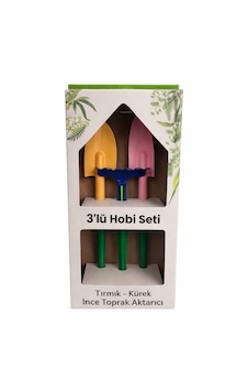 3 Lü Mini Bahçe Hobi Seti Tırmık, Kürek Ve Toprak Aktarıcı Mini Bahçe Aletleri 3 Lü Mini Bahçe Hobi Seti Tırmık, Kürek Ve Toprak Aktarıcı Mini Bahçe Aletleri
