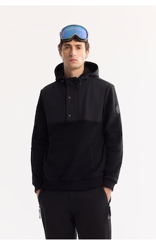 Avva Erkek Siyah Kapüşonlu Soft Touch Polar Regular Fit Sweatshirt A52y1268 Avva Erkek Siyah Kapüşonlu Soft Touch Polar Regular Fit Sweatshirt A52y1268