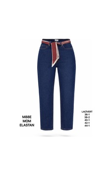 Miss Poem Kadın Lacivert Fular Kemer Detaylı Yüksek Bel Mom Fit Jean Pantolon Miss Poem Kadın Lacivert Fular Kemer Detaylı Yüksek Bel Mom Fit Jean Pantolon