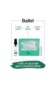 Ballet K4 Gümüş Epilasyon İğnesi Çelik İğne 5'li Ballet K4 Gümüş Epilasyon İğnesi Çelik İğne 5'li