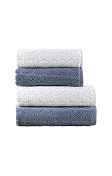 Mürdüm Home Sarmaşık Çift Renk Banyo Havlusu, 4'lü Paket 2 Parça 70x140 ,2 Parça 50x90 Yumuşak Ve Emici, Kaliteli Günlük Kullanıma Uygun%100 Pamuk Havlu İndigo-beyaz Açik Gri Mürdüm Home Sarmaşık Çift Renk Banyo Havlusu, 4'lü Paket 2 Parça 70x140 ,2 Parça 50x90 Yumuşak Ve Emici, Kaliteli Günlük Kullanıma Uygun%100 Pamuk Havlu İndigo-beyaz Açik Gri
