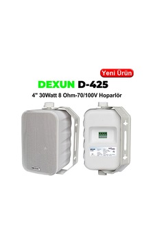 Dexun D-425t 4" 30w Trafolu Sütun Hoparlör Beyaz Dexun D-425t 4" 30w Trafolu Sütun Hoparlör Beyaz