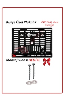 Plakamatik Kişiye Özel İsimli 1 Adet Motosiklet Logo Uv Kabartmalı Siyah Takmatik Motor Plakalık Plakamatik Kişiye Özel İsimli 1 Adet Motosiklet Logo Uv Kabartmalı Siyah Takmatik Motor Plakalık