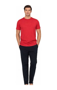 Pierre Cardin Penye Kısakol Pijama Takımlk-pc6135 Kırmızı