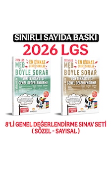 Sinan Kuzucu 2026 Lgs Son Tekrar 8'li Genel Değerlendirme Sınavı Seti Sayısal - Sözel