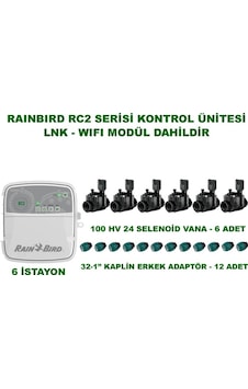 Rainbird Rc2-6 İstasyon İç Mekan Kontrol Ünitesi 100 Hv Selenoid Vanalı Set Rainbird Rc2-6 İstasyon İç Mekan Kontrol Ünitesi 100 Hv Selenoid Vanalı Set