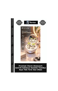 Premium Charm Aksesuarlı Çevirili Kablosuz Kulaklık Yenilikçi Eşya Takı Tarzı Ses Cihazı Premium Charm Aksesuarlı Çevirili Kablosuz Kulaklık Yenilikçi Eşya Takı Tarzı Ses Cihazı