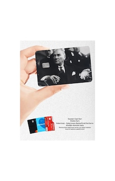 Mustafa Kemal Atatürk Kart Kaplama Sticker - Banka & Kredi & Papara & Tosla Ulaşım Kartı Etiketi Standart Mustafa Kemal Atatürk Kart Kaplama Sticker - Banka & Kredi & Papara & Tosla Ulaşım Kartı Etiketi Standart