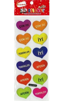 Ticon 3D Sticker Puffy 256028 Kabartmalı 3D-41 Ticon 3D Sticker Puffy 256028 Kabartmalı 3D-41