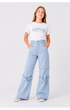 Giyicem Kız Çocuk Çıtçıtlı Dönüşebilen Pantolon Şort 2'si 1 Arada 2568 Mavi Giyicem Kız Çocuk Çıtçıtlı Dönüşebilen Pantolon Şort 2'si 1 Arada 2568 Mavi