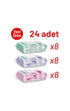 Baby Turco Islak Mendil Çiçek Demeti 3 Çeşit 24X90 Adet Baby Turco Islak Mendil Çiçek Demeti 3 Çeşit 24X90 Adet