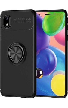 Galaxy A01 Core Kılıf Zore Ravel Silikon Kapak Siyah