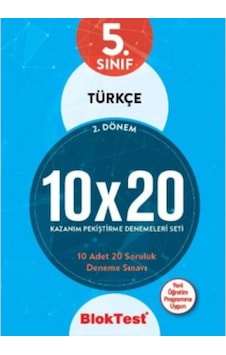 5.Sınıf 2.Dönem Türkçe 10x20 Kazanım Pekiştirme Denemeleri Seti - Bloktest Yayınları 5.Sınıf 2.Dönem Türkçe 10x20 Kazanım Pekiştirme Denemeleri Seti - Bloktest Yayınları
