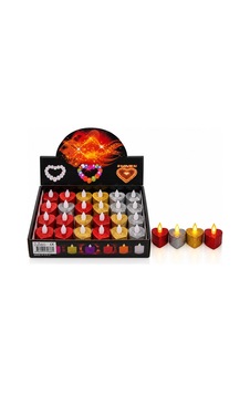 24 Adet Pilli Kalpli - Simli Renkli Led Mum Çap : 3.5cm Yükseklik : 4.2cm İ10-026 5468 24 Adet Pilli Kalpli - Simli Renkli Led Mum Çap : 3.5cm Yükseklik : 4.2cm İ10-026 5468