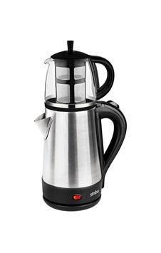 Çapa Makinesi Cam Demlikli Elektrikli Çelik Çaycı Seti 1600w - 1.7lt - 0.7lt Stm-5836 Çapa Makinesi Cam Demlikli Elektrikli Çelik Çaycı Seti 1600w - 1.7lt - 0.7lt Stm-5836