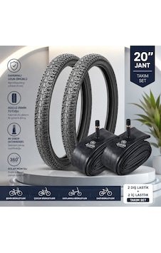Servis 20x1.95 Dış Lastik Throne Bisiklet Lastiği Ve İç Lastiği 2 Şer Adet Takım