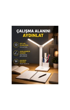 Astraltech Kısılabilir Led Masa Lambası Kalemlik Ve Telefon Standlı, Göz Yormayan Işık Yeni Nesil Çok Renkli Astraltech Kısılabilir Led Masa Lambası Kalemlik Ve Telefon Standlı, Göz Yormayan Işık Yeni Nesil Çok Renkli