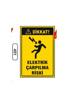 Dikkat Elektrik Çarpılma Riski Uyarı Levhası Dikkat Elektrik Çarpılma Riski Uyarı Levhası