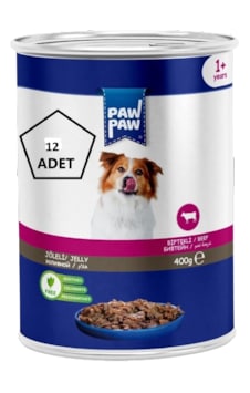 Paw Paw Joleli Biftek Etli Yetişkin Köpek Konservesi 12 x 400 G Paw Paw Joleli Biftek Etli Yetişkin Köpek Konservesi 12 x 400 G