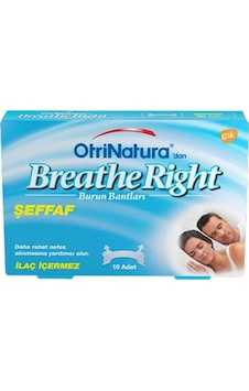 Breathe Right Şeffaf Burun Bandı 10'lu Breathe Right Şeffaf Burun Bandı 10'lu