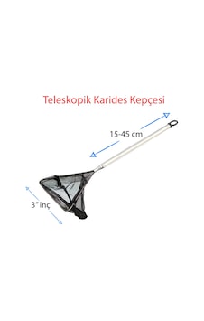 Liya Akvaryum Karides Kepçesi 3" 15-45 CM Saplı / Üçgen Liya Akvaryum Karides Kepçesi 3" 15-45 CM Saplı / Üçgen