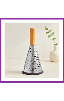 Bezos 8" Ahşap & Bambu Saplı Çelik Rende Silikon Taban, 3 Bölümlü Bty Çok Renkli Bezos 8" Ahşap & Bambu Saplı Çelik Rende Silikon Taban, 3 Bölümlü Bty Çok Renkli