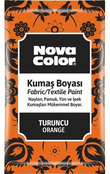 Nova Color Toz Kumaş Boyası Turuncu 12 Gr Nc-906 Nova Color Toz Kumaş Boyası Turuncu 12 Gr Nc-906